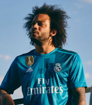 Marcelo Wearing the Real 17-18 Third Shirt