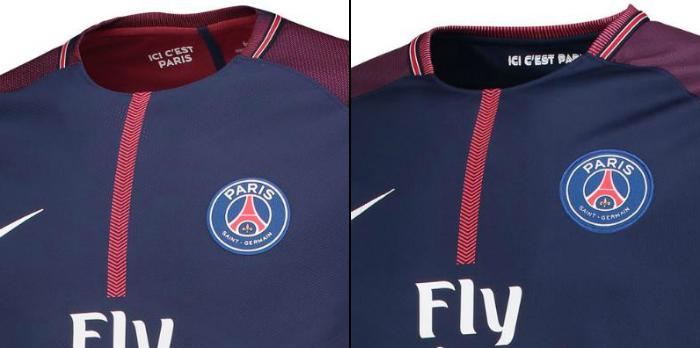 Paris PSG Match vs Stadium Shirt Comparison